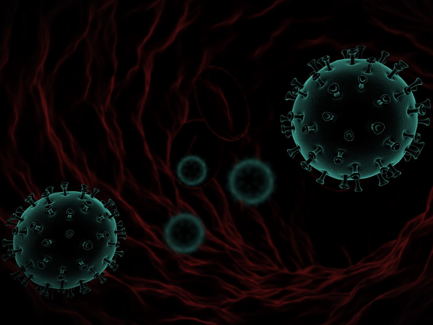Graphic visual of HIV Assay identity on black