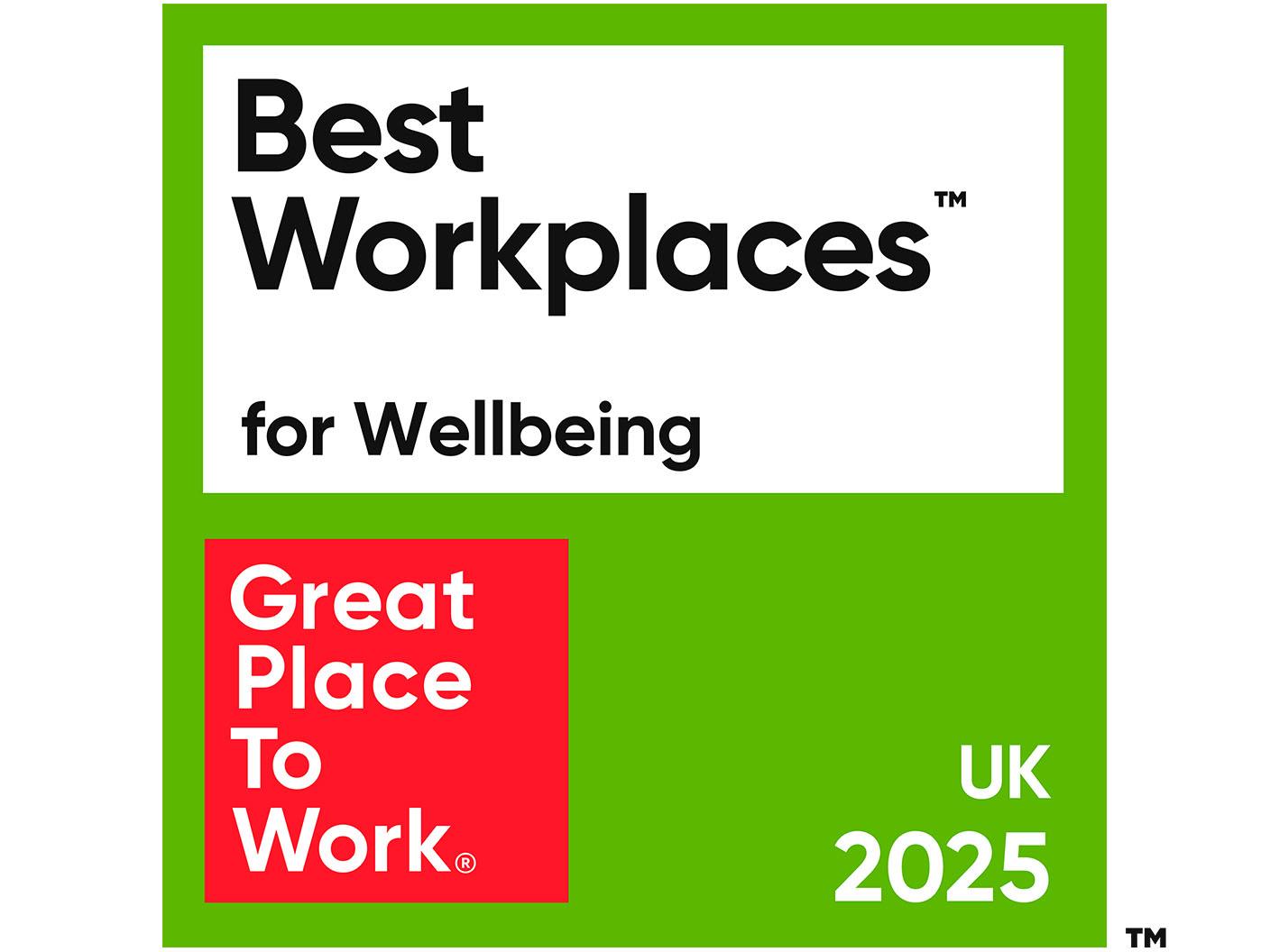 UK Best Workplaces for Wellbeing badge