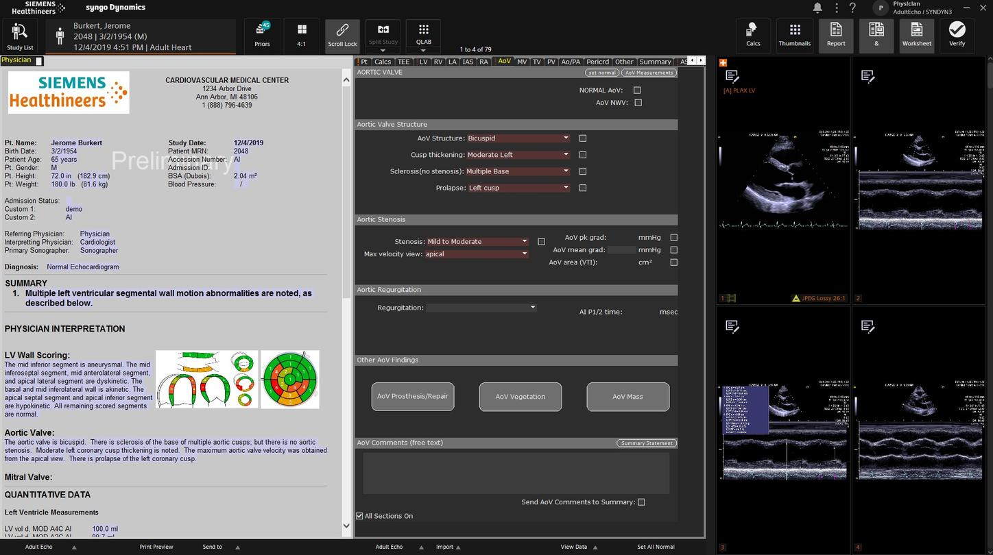 Siemens Healthineers syngo Dynamics Structured Reporting