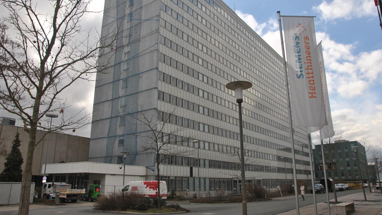 Hochhaus von Siemens Healthineers in der Henkestrasse in Erlangen