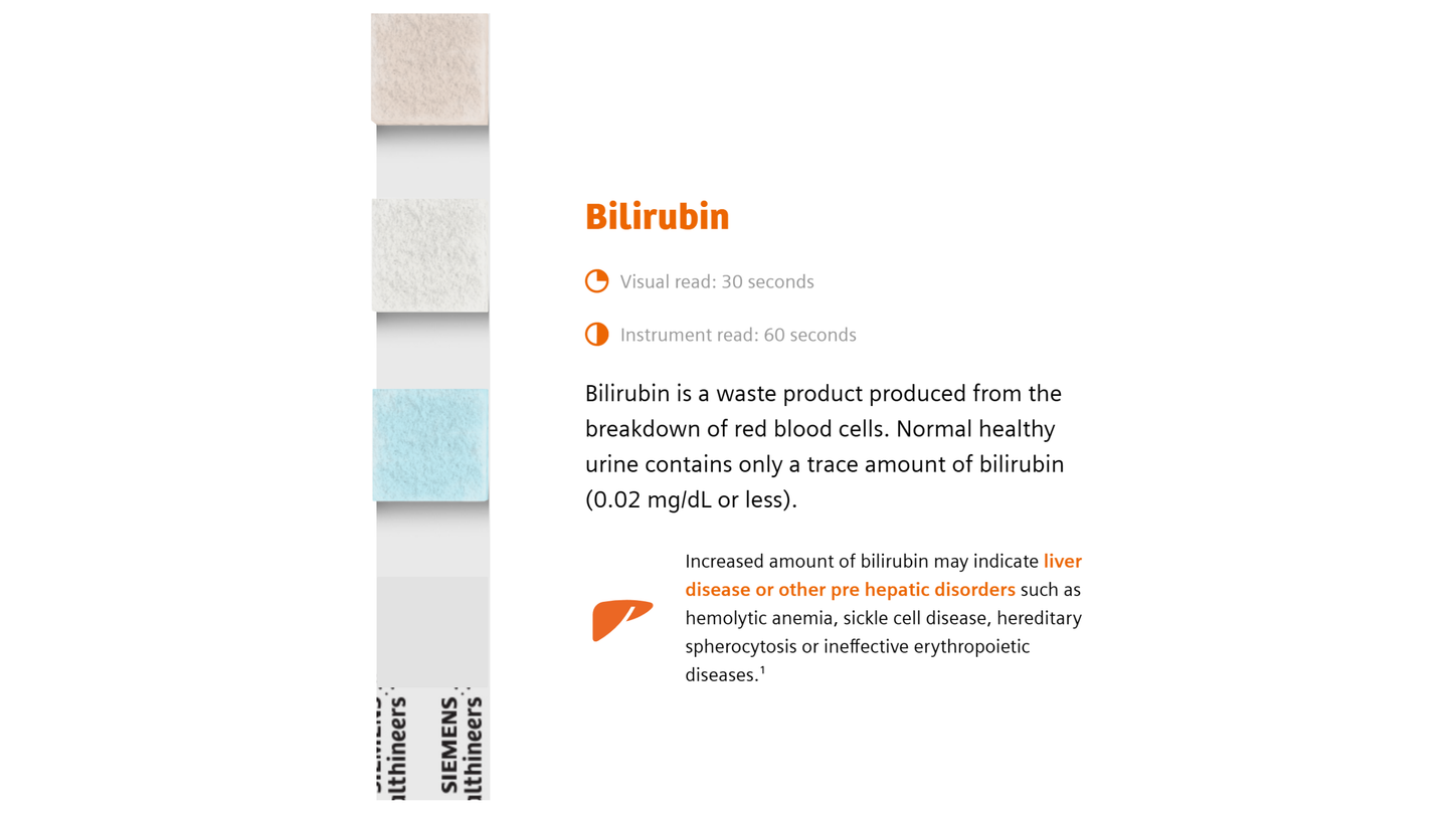 Infographic with details about the Bilirubin pad