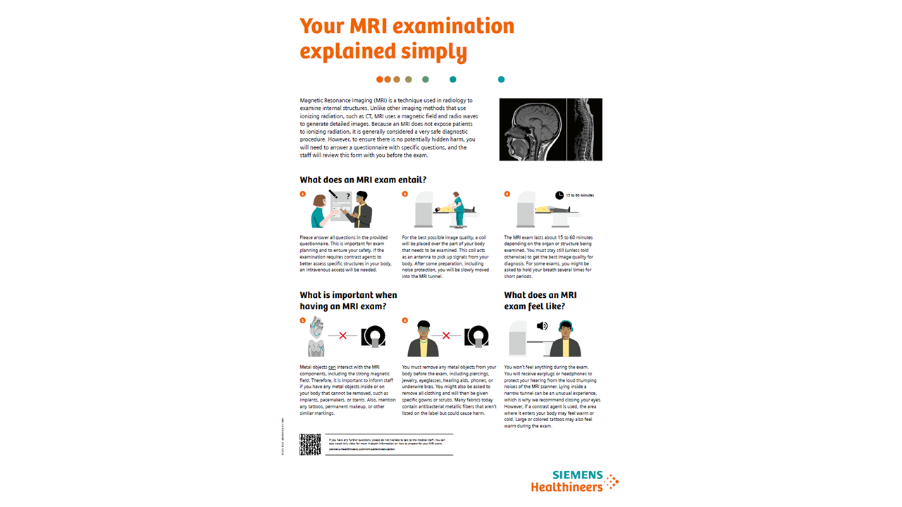 MRI Patient Education Poster