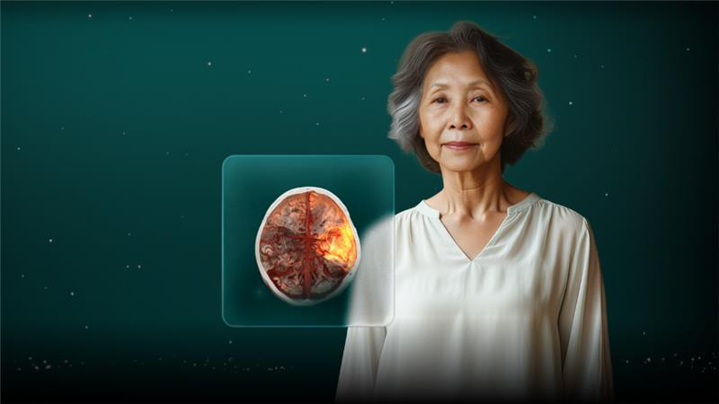 Woman with CT imaging