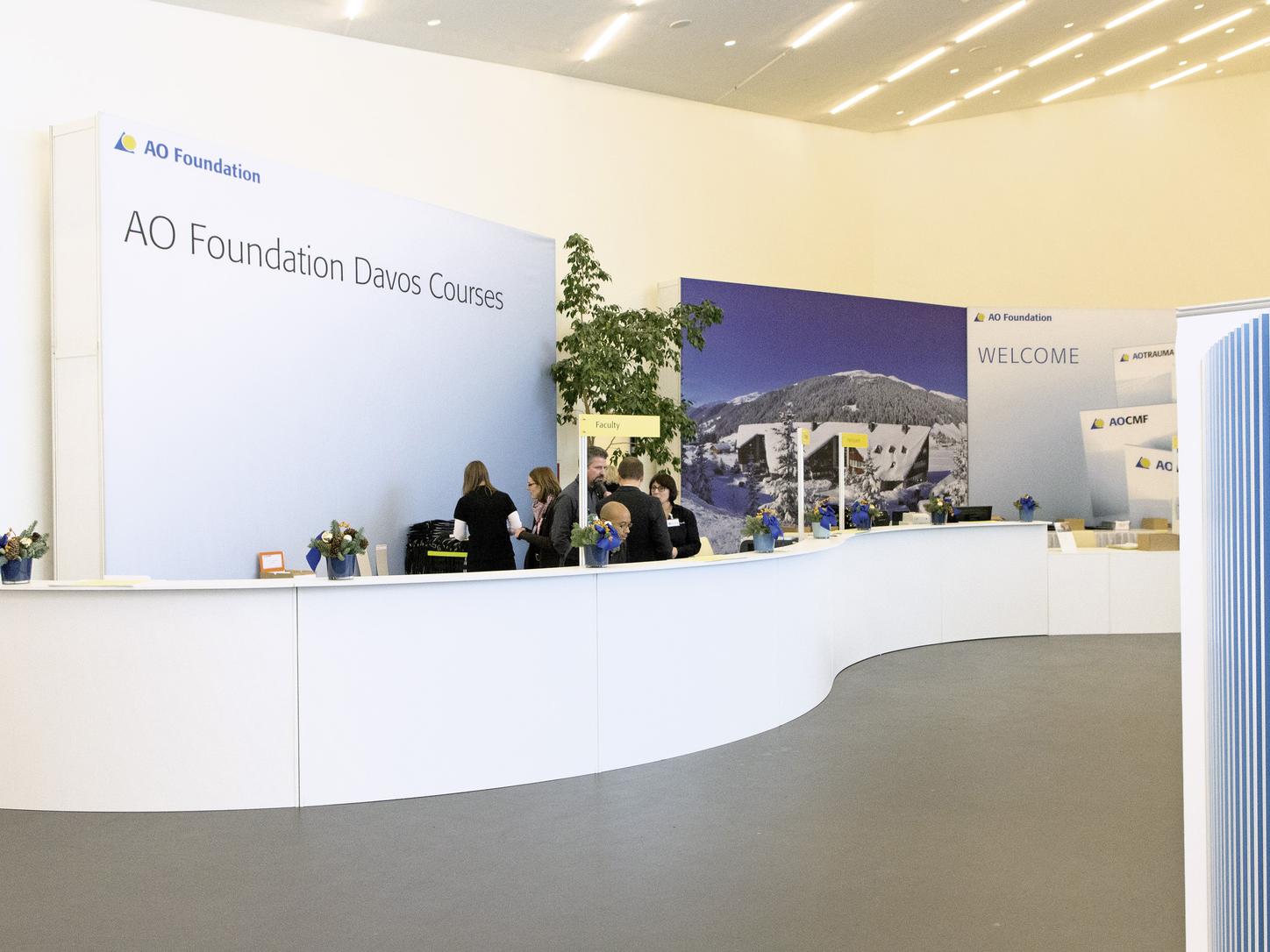 Reception area of the AO Foundation Davos Courses