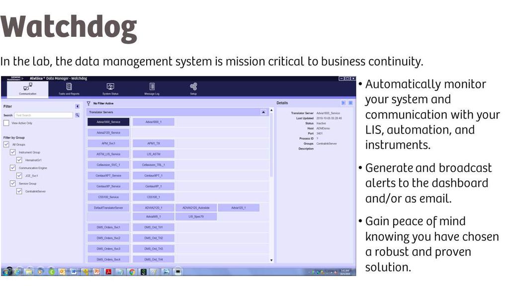 Algorithmica Data Management Console Atellica Data Manager - Siemens Healthineers USA