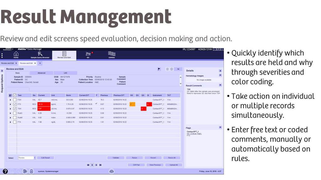Algorithmica Data Management Console Atellica Data Manager - Siemens Healthineers USA