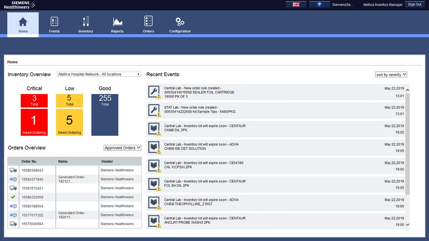 Atellica Inventory Manager Software