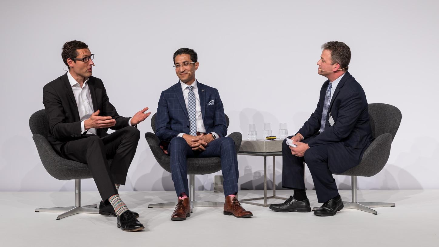 From left to right: Alex Heitmueller, PhD, Rasu Shrestha, MD, Jonathan Darer