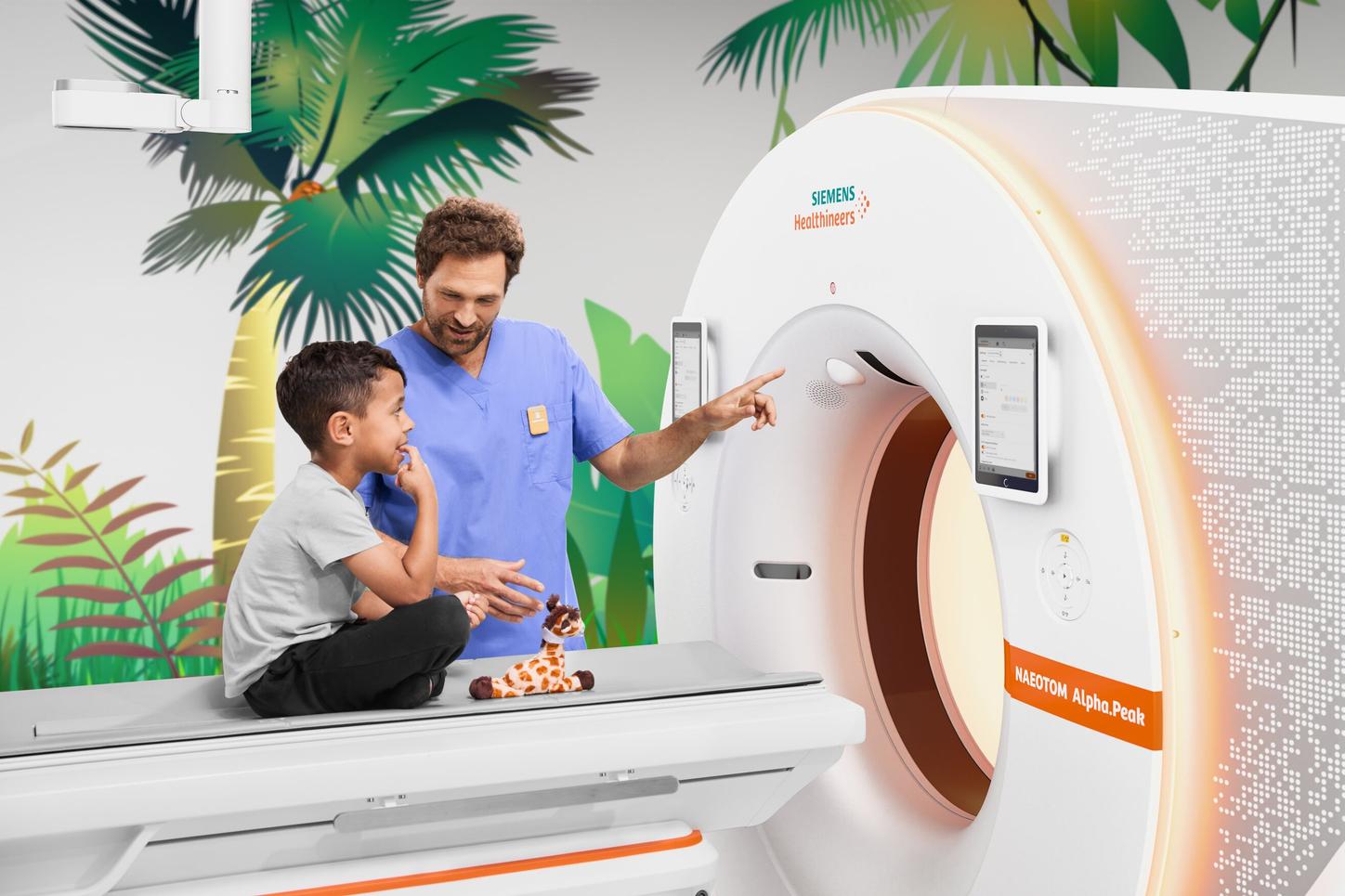 Doctor and young patient with NAEOTIM Alpha.Peak
