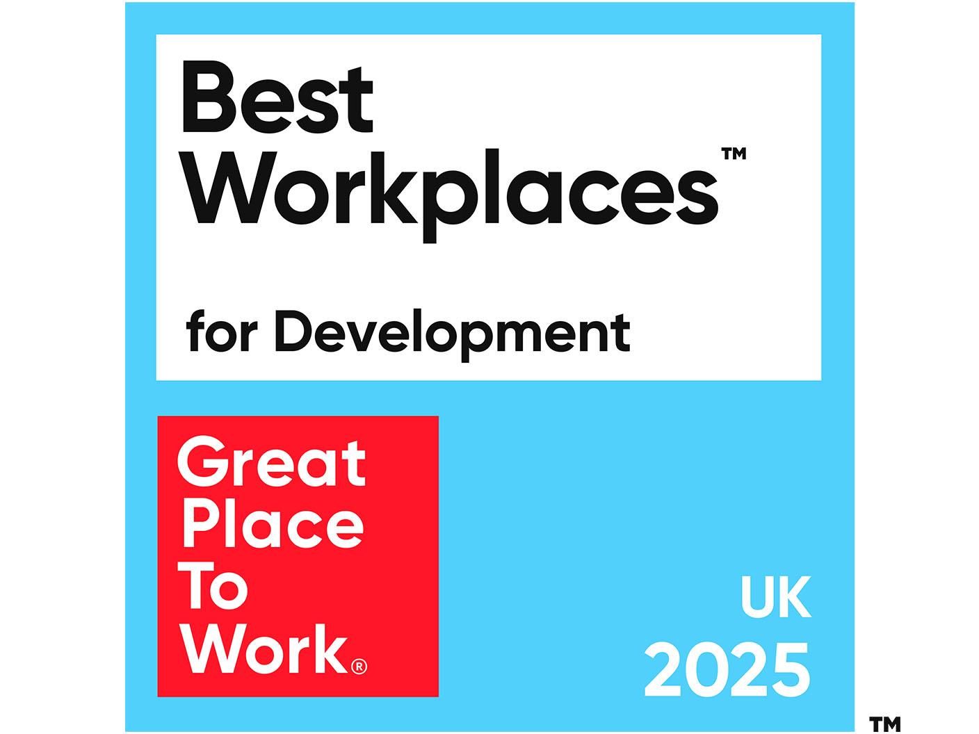 UK Best Workplaces for Development badge