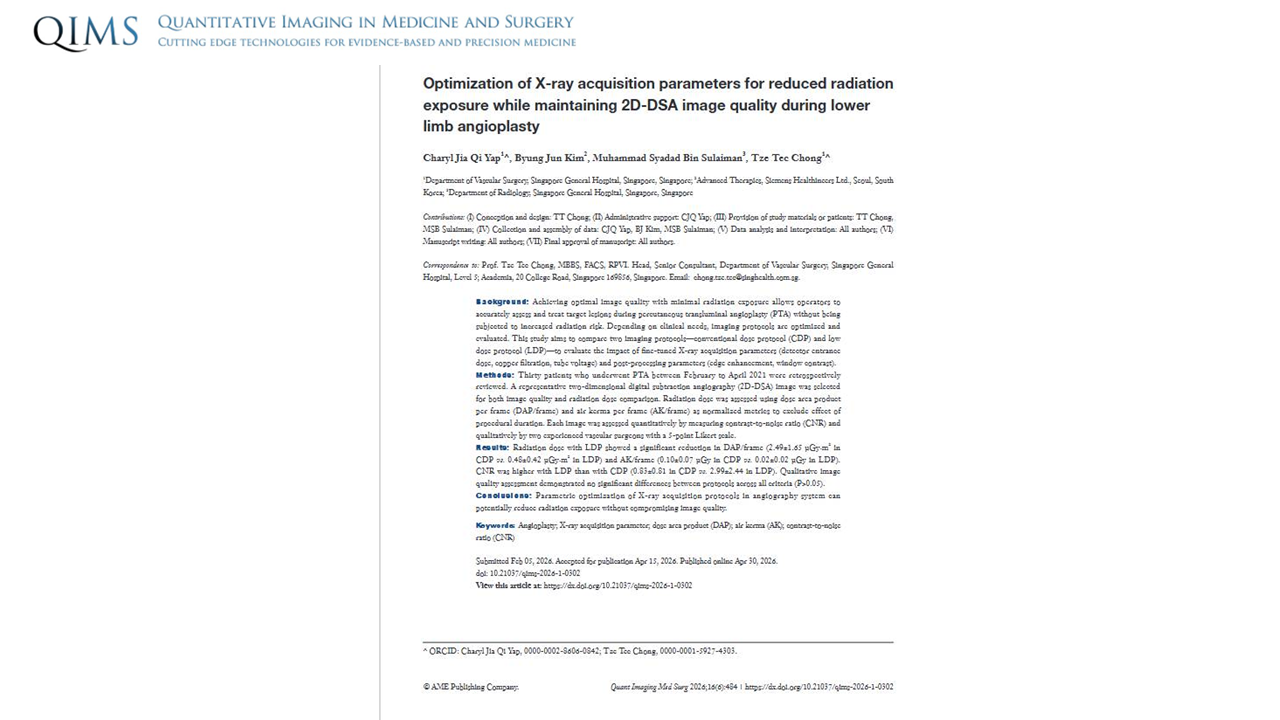 Optimization of X-ray acquisition parameters for reduced radiation exposure while maintaining 2D-DS