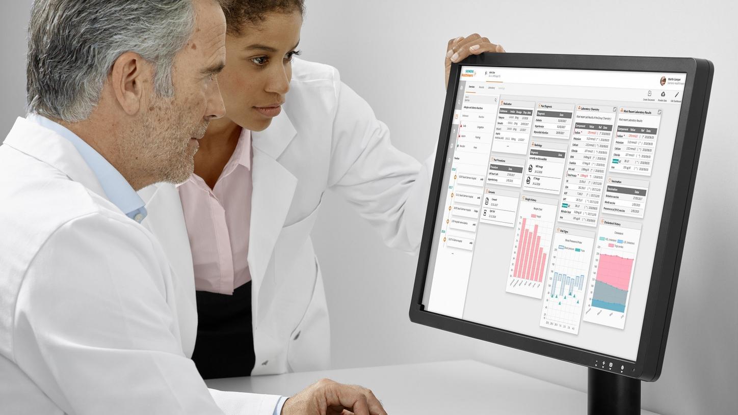 Physician viewing relevant patient data on patient chart in the physician portal