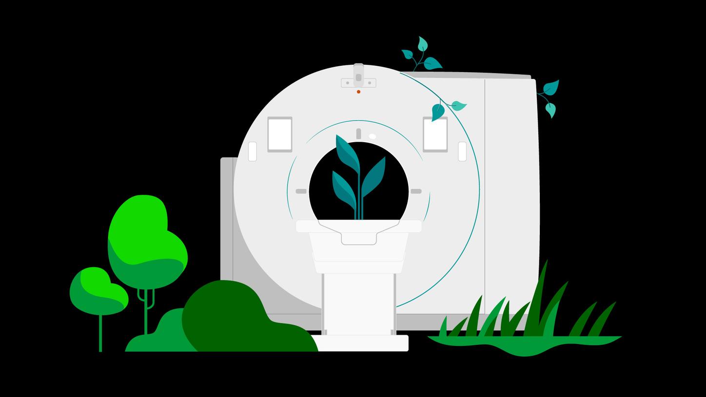 Illustration of a CT scanner