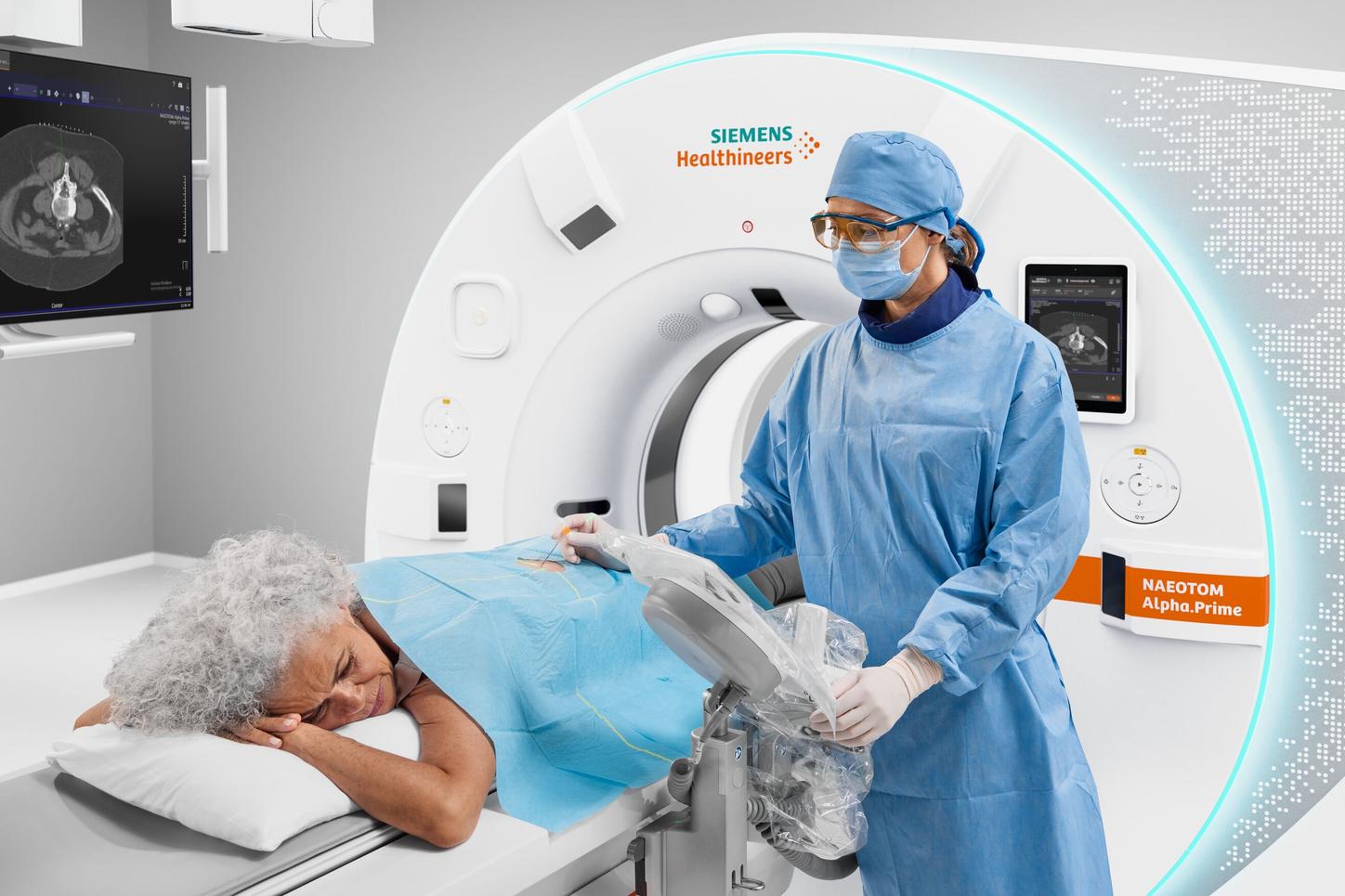 Doctor and patient with the NAEOTOM Alpha.Prime