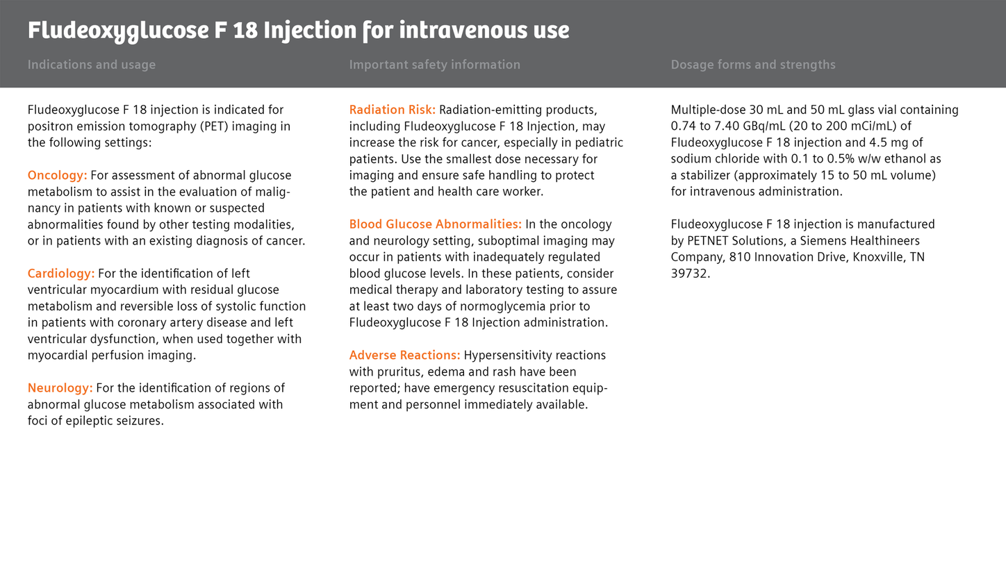  Fludeoxyglucose F 18 (18F FDG) Injection Prescribing Information