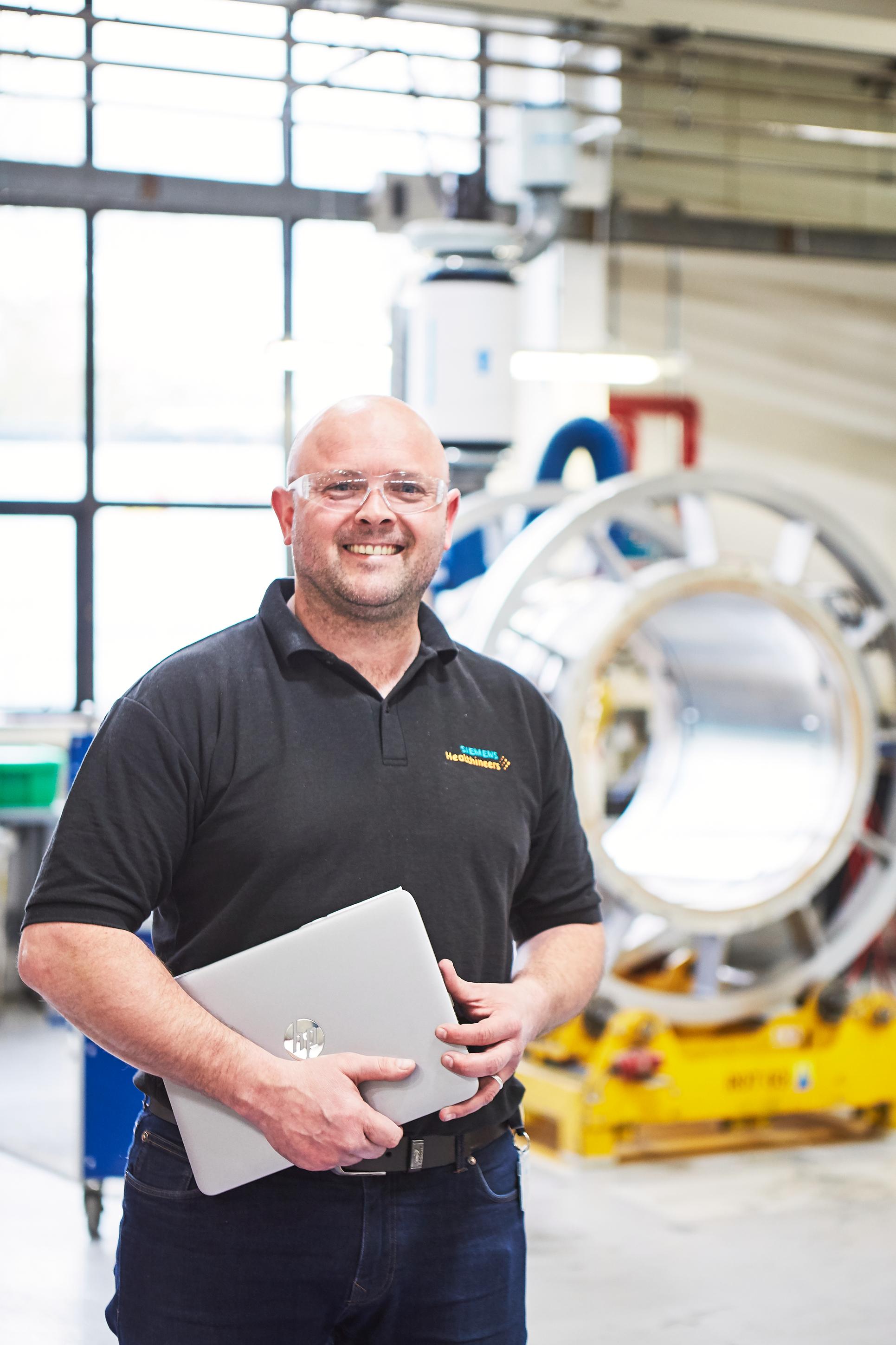 Craig Hillier, Manufacturing Manager at Siemens Healthineers, Magnet Technology facility in Oxford