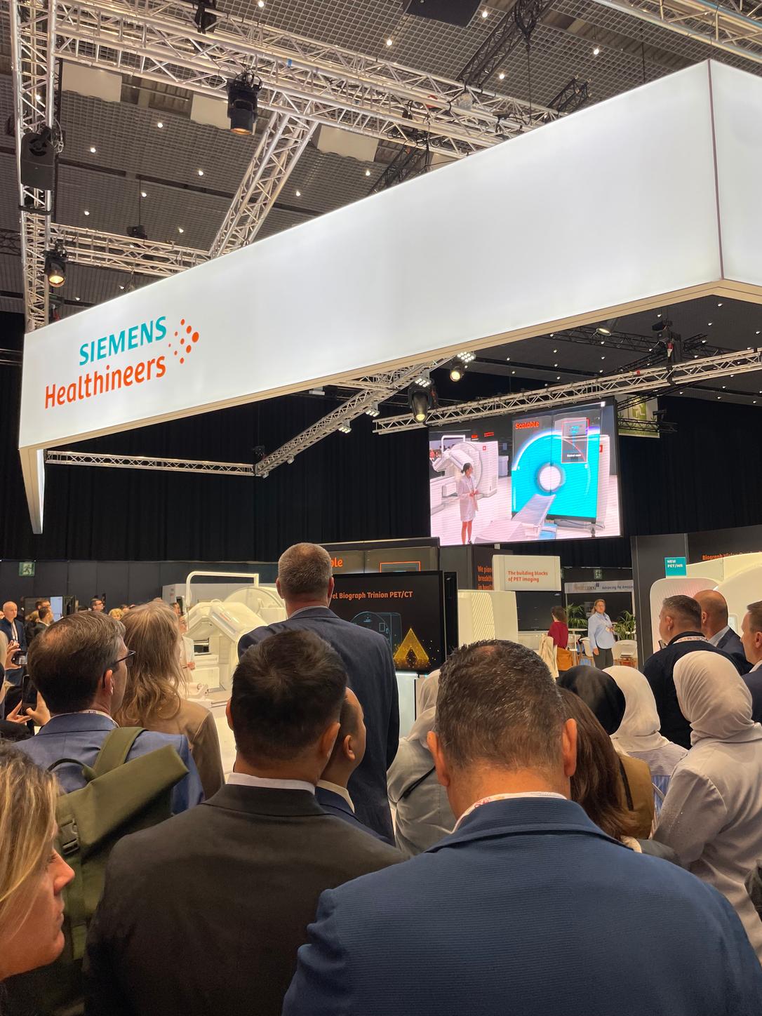 Biograph Trinion.X PET/CT was unveiled to an enthusiastic audience that gathered at the Siemens Healthineers booth.