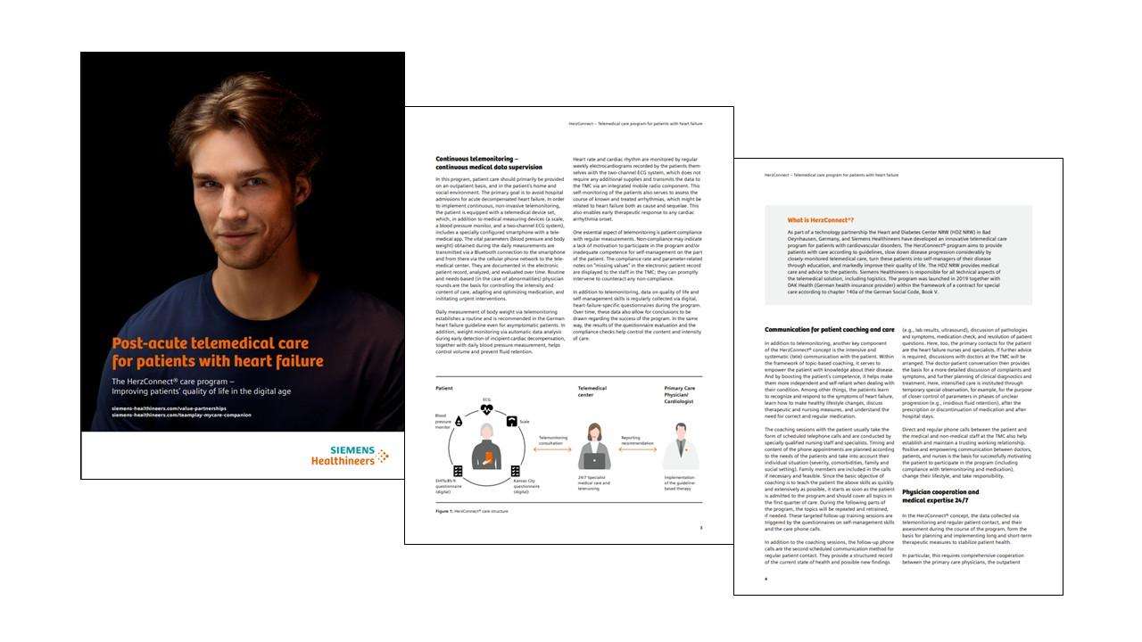Cover of the article on the HerzConnect® care program