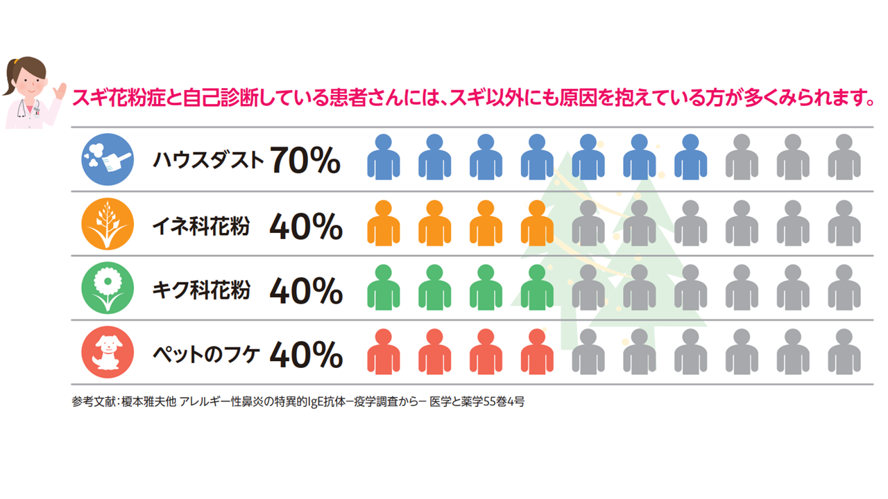 スギ花粉以外の原因