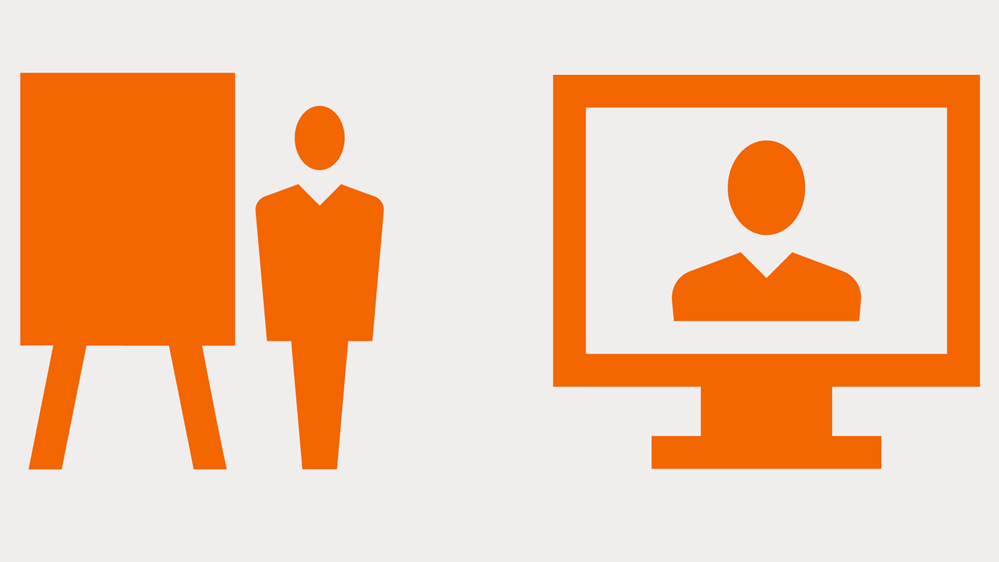 Virtual and classroom training icon