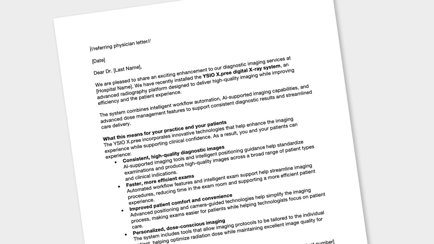 YsioXpree toolkit physician letter