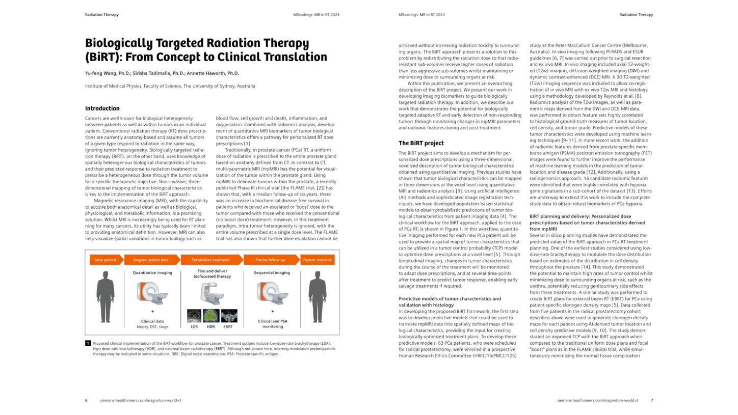 Teaser Image PDF article "Biologically Targeted Radiation Therapy (BiRT) - From Concept to Clinical Translation"