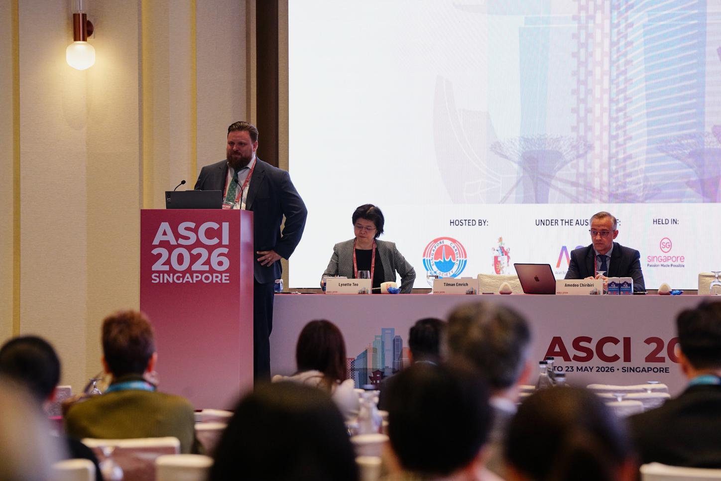 Dr Tilman speaking at ASCI 2026 Breakfast Symposium