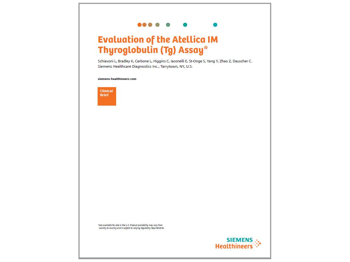 Evaluation of the Atellica IM Thyroglobulin (Tg) Assay