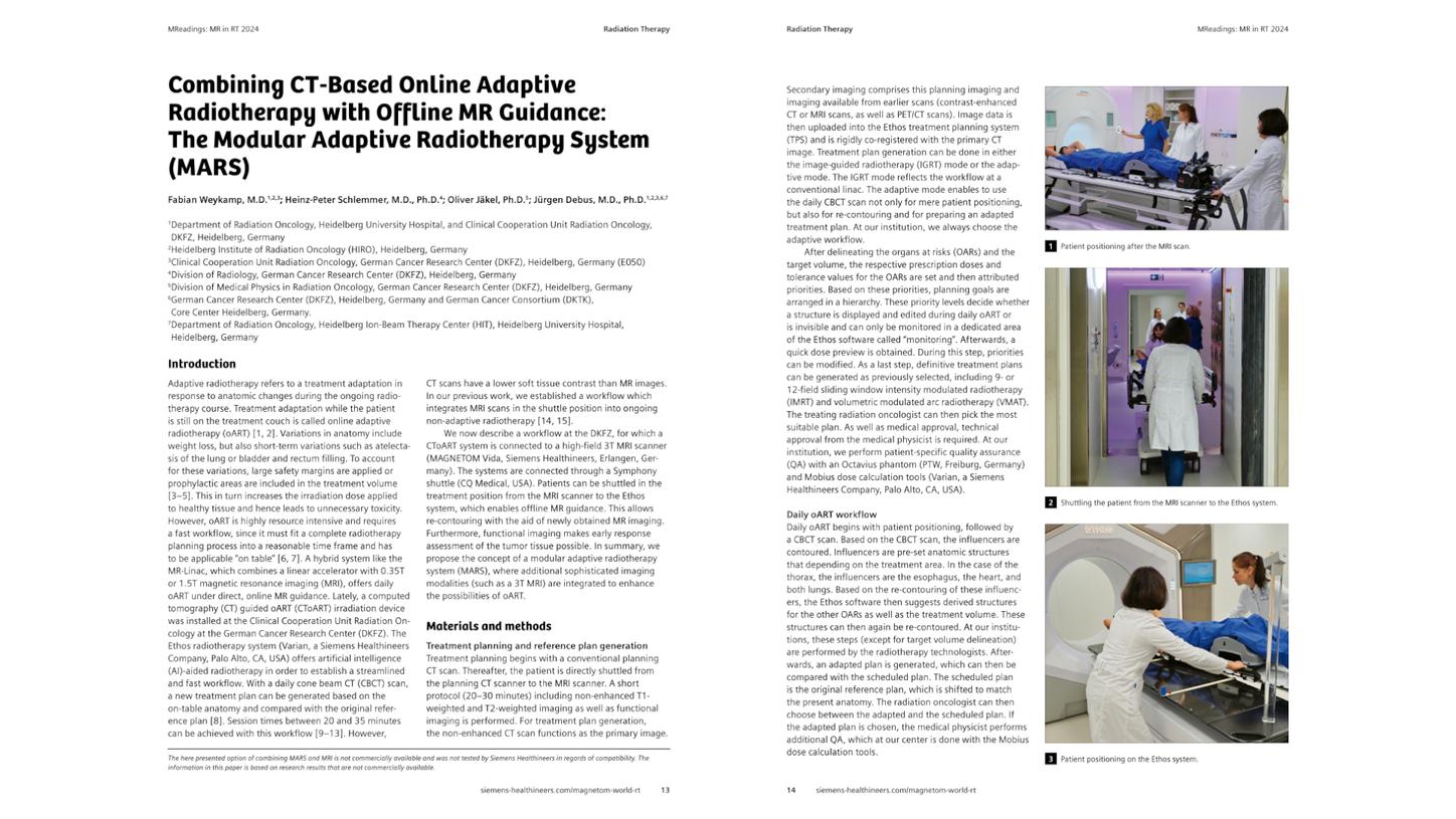 Teaser Image PDF article "Bringing Spectroscopic MRI Closer to Clinical Adoption - Results Guiding Radiation Treatment of High-Grade Gliomas"