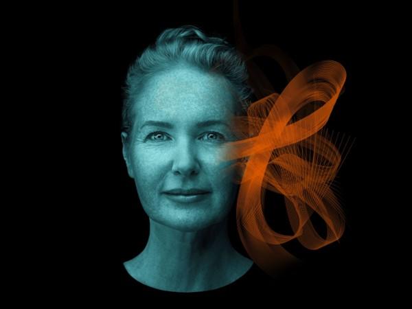 Woman looking in camera