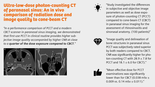 Ultra-low-dose photon-counting CT of paranasal sinus: an in vivo ...
