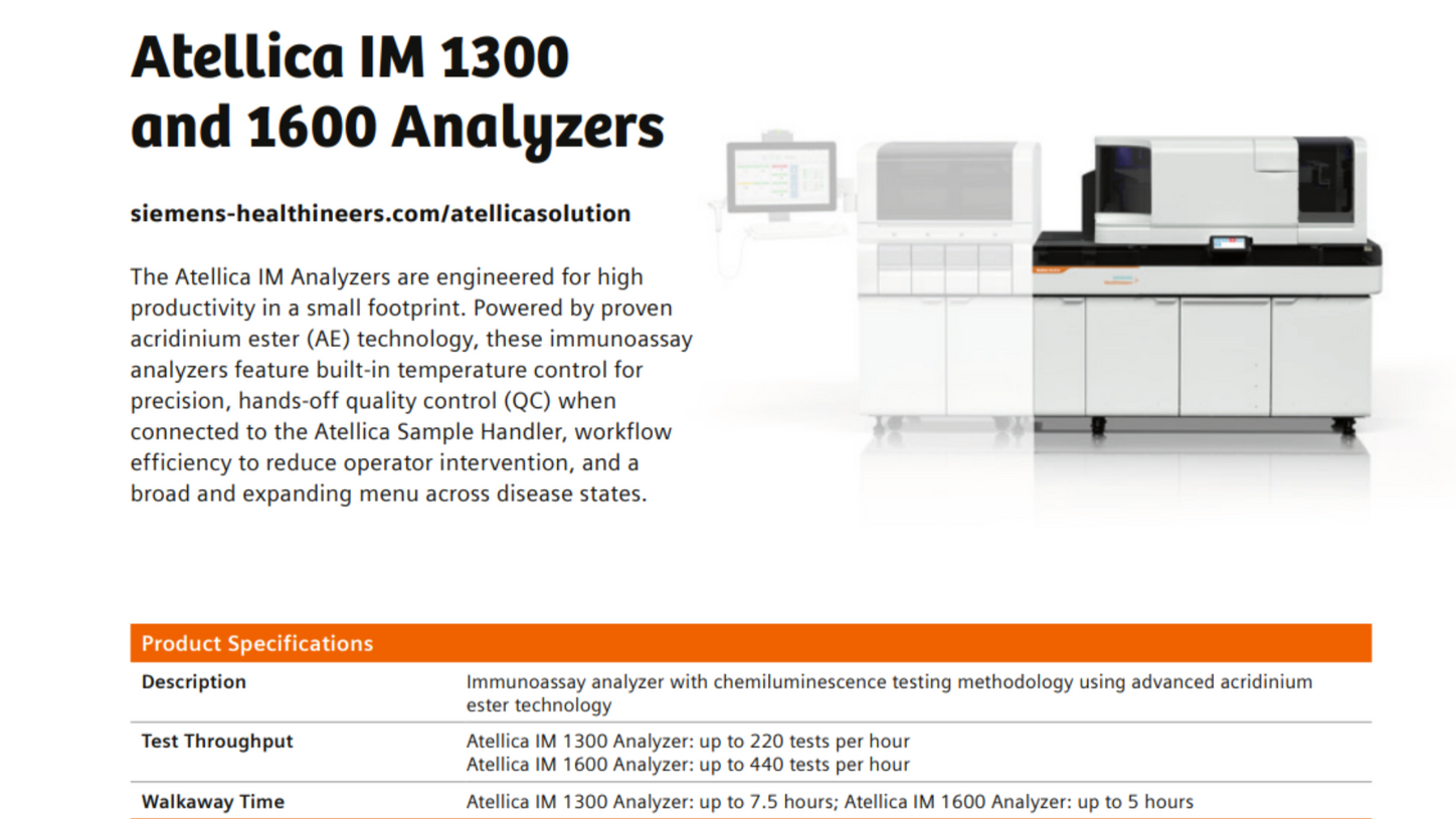 Atellica IM1300-1600 with Direct Load screenshot