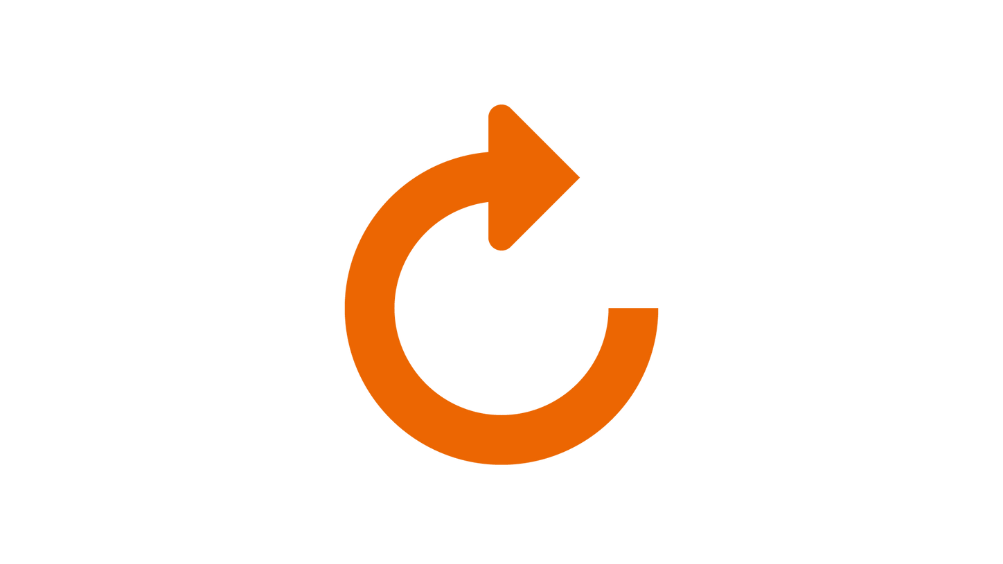 Orange reload icon symbolizing product availability in the Siemens Healthineers Webshop.