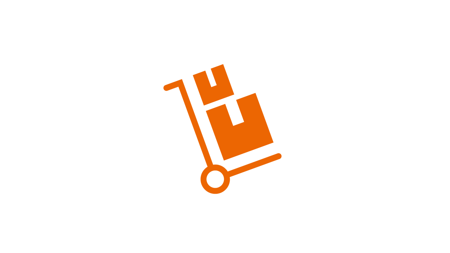 Orange load icon symbolizing delivery tracking in the Siemens Healthineers Webshop.
