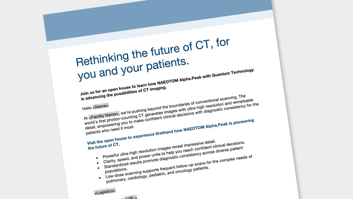 physicians open house invite eblast