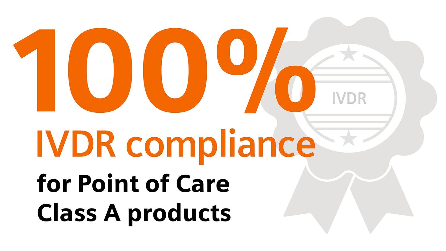 100% IVDR Compliance for Point of Care Class A Products