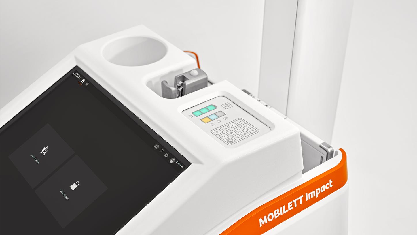 The key lock of the MOBILETT Impact mobile X-ray machine 