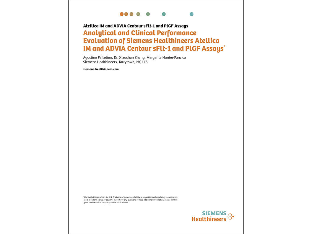 Atellica IM and ADVIA Centaur sFlt-1 and PlGF Assays