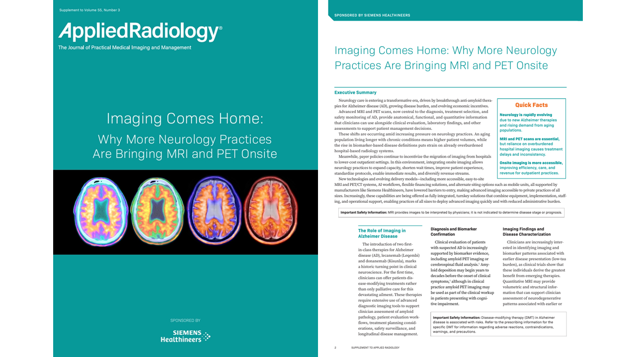 MR Applied Radiology Imaging Comes Home White Paper