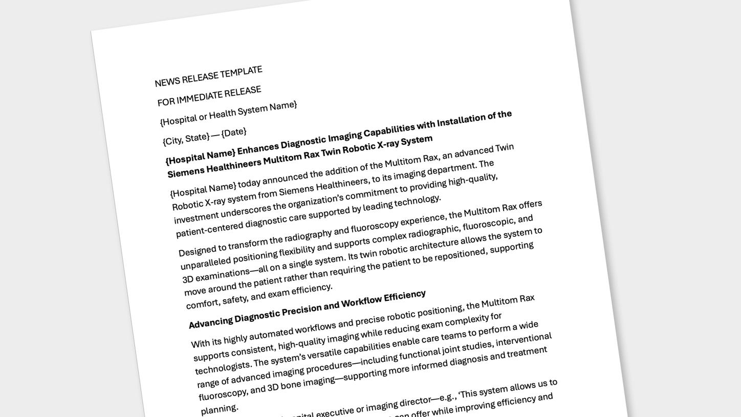 Multitom Rax press release example