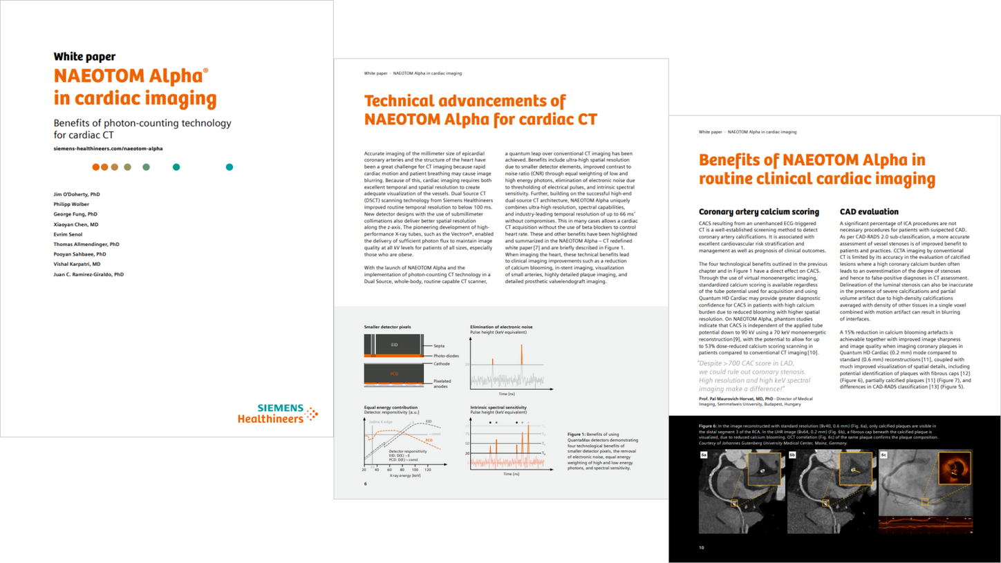 White paper: NAEOTOM Alpha® in cardiac imaging