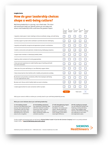Questionnaire on well-being culture