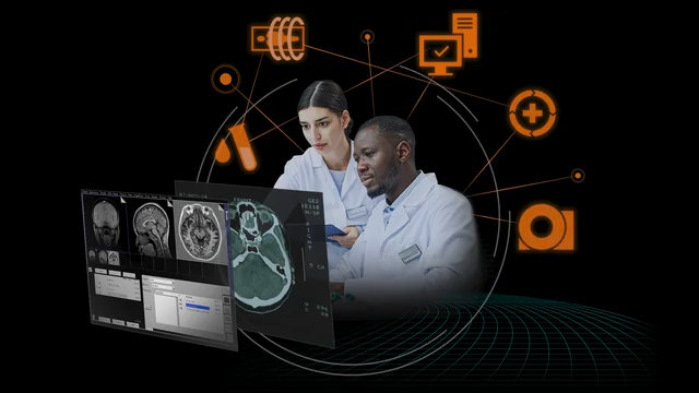 Key visual of healthcare professionals looking at scans