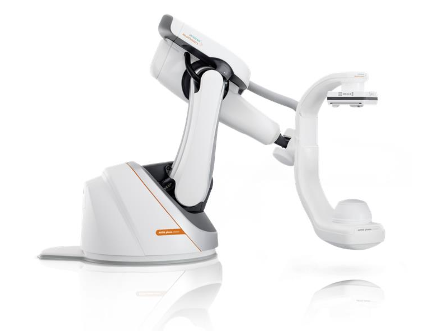 ARTIS pheno.vision, Siemens Healthineer's new advanced robotic imaging system designed for a wide procedure-mix and will be powered by an AI-enhanced imaging chain in the future.
