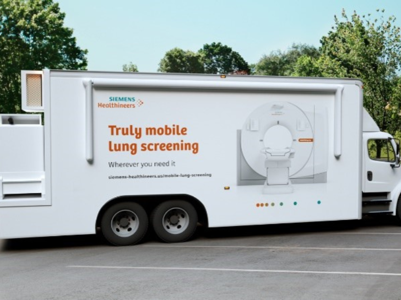 Truck for mobile lung screening