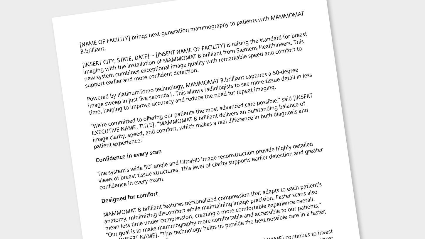 image of a press release