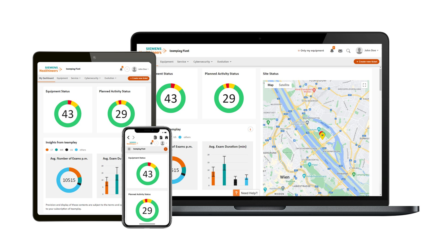 teamplay Fleet user interface