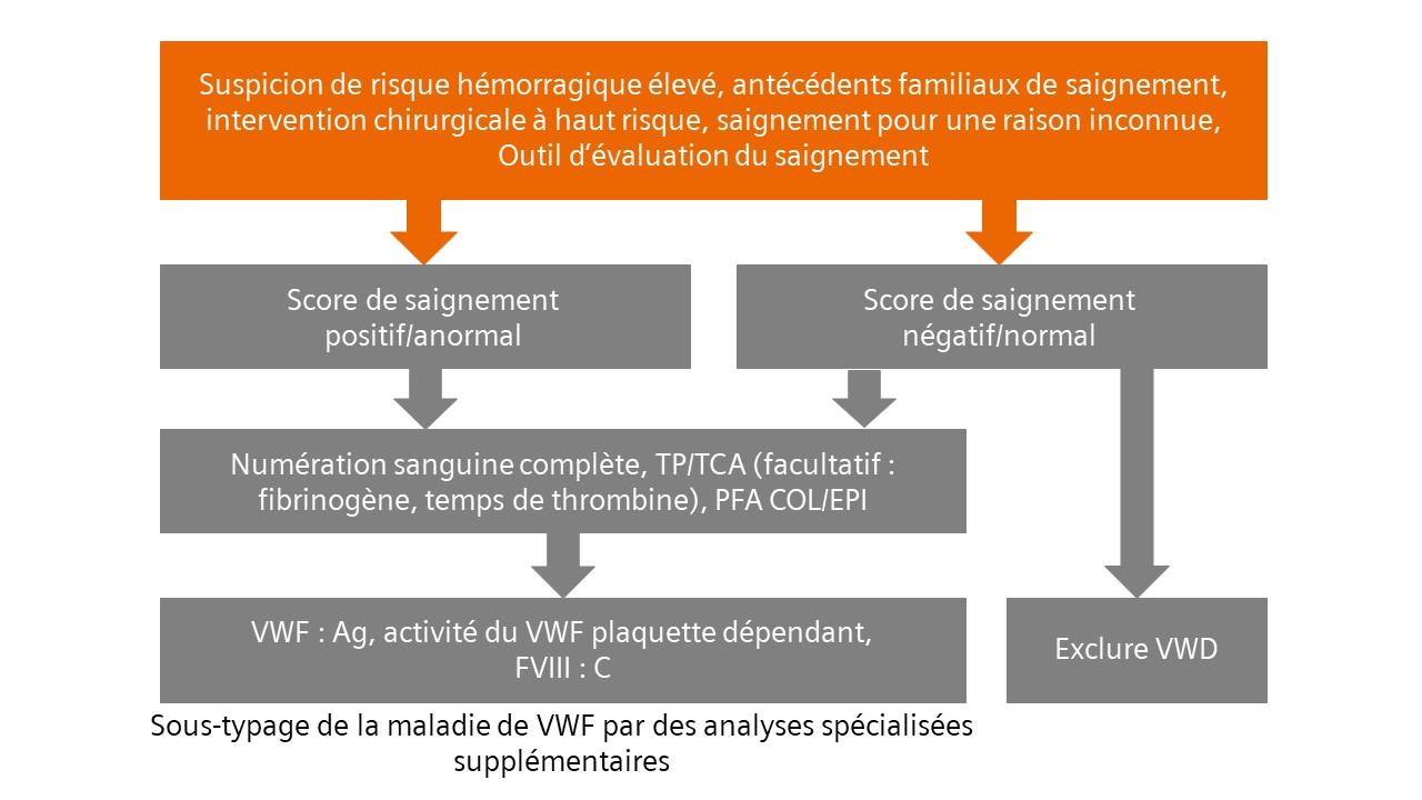 Algorithme diagnostic Von Willebrand