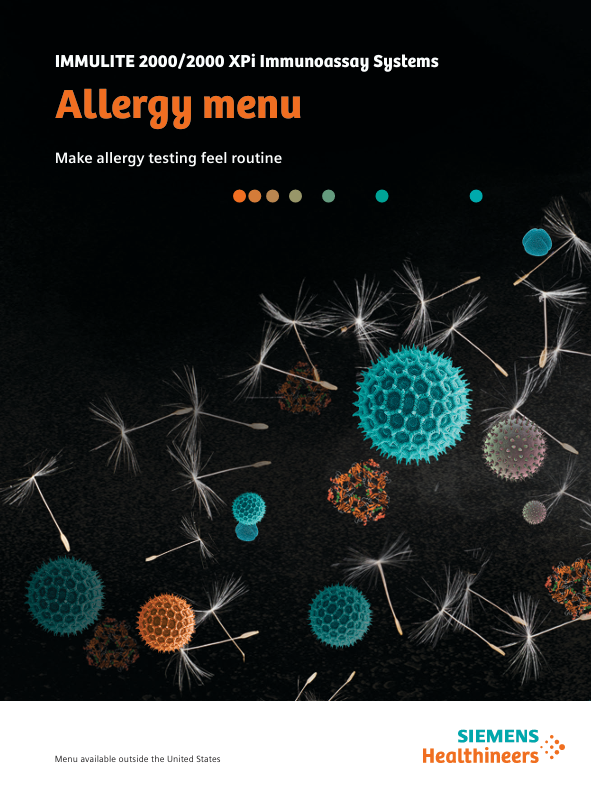 IMMULITE Allergy Assay Menu