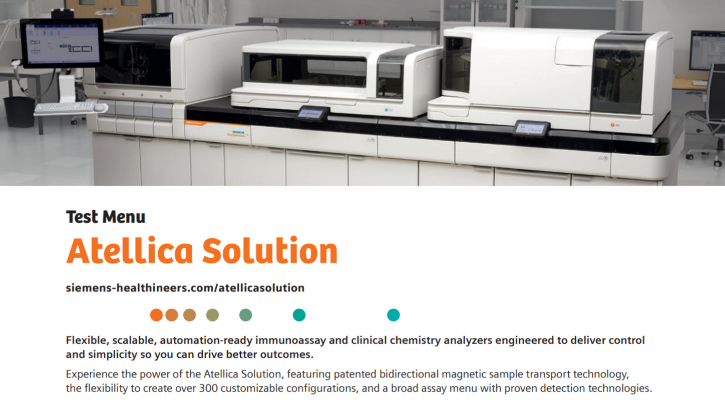 Atellica CH IM Assay Menu screenshot